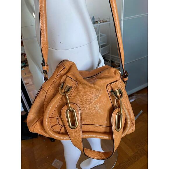 Authentic Chloé Tan Leather Top Handle Bag - Picture 1 of 10